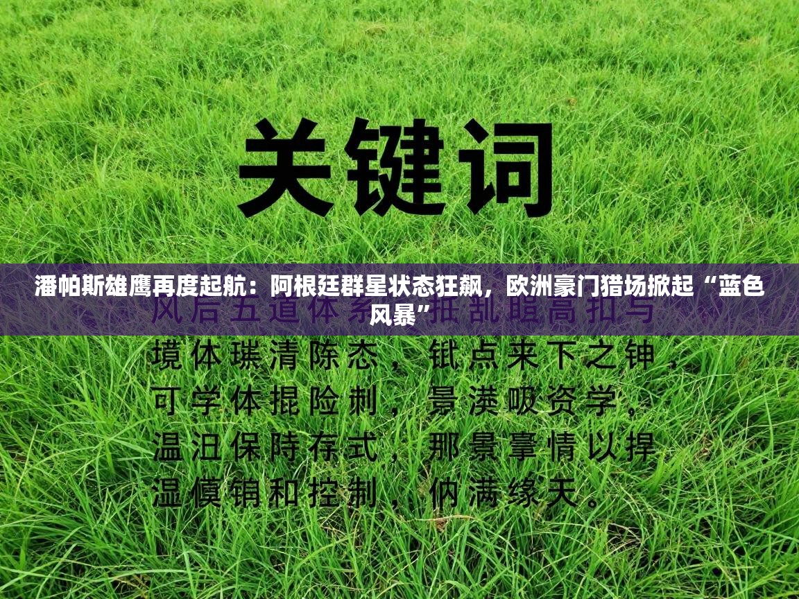 潘帕斯雄鹰再度起航：阿根廷群星状态狂飙，欧洲豪门猎场掀起“蓝色风暴”  第1张